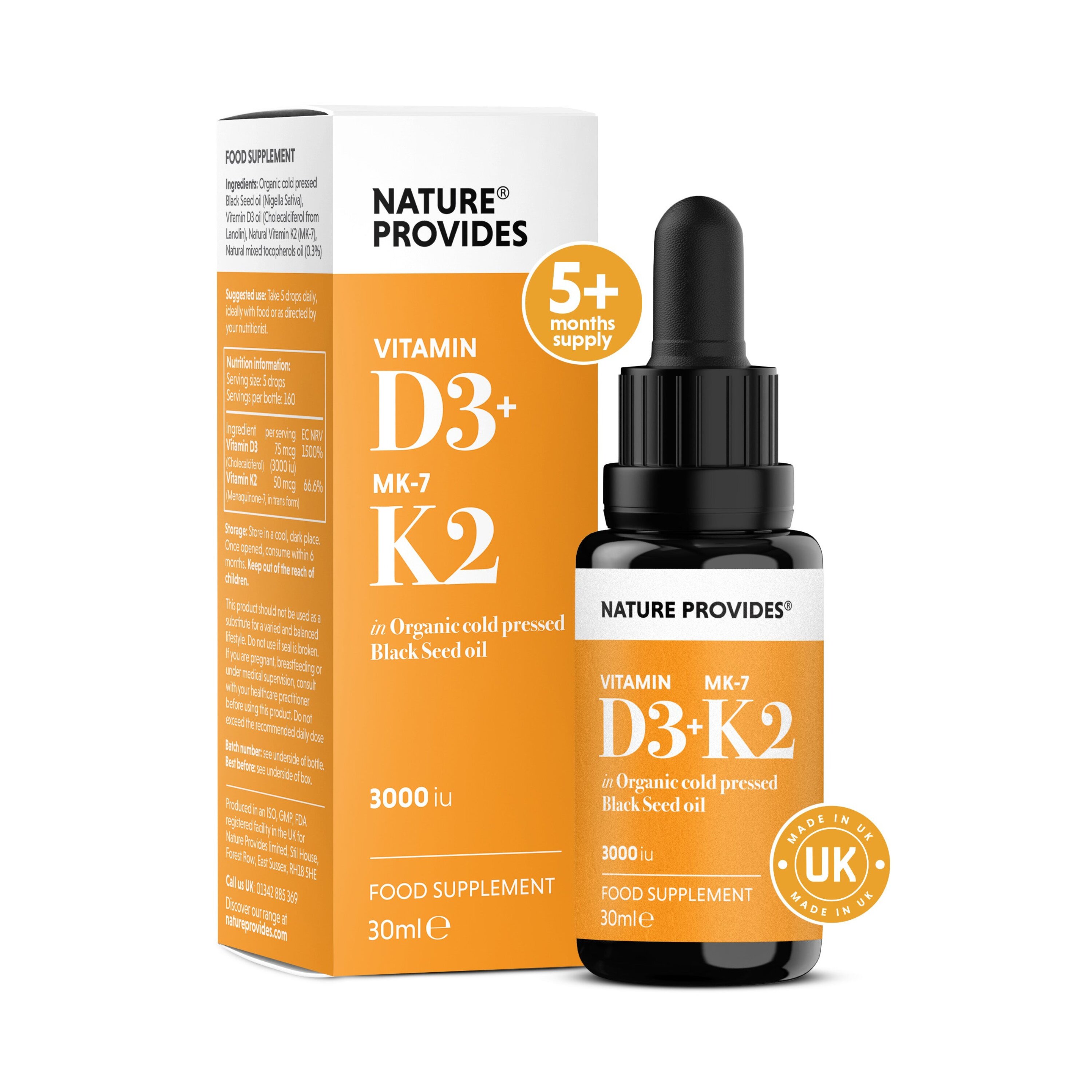 Vitamin D3+K2 30ml