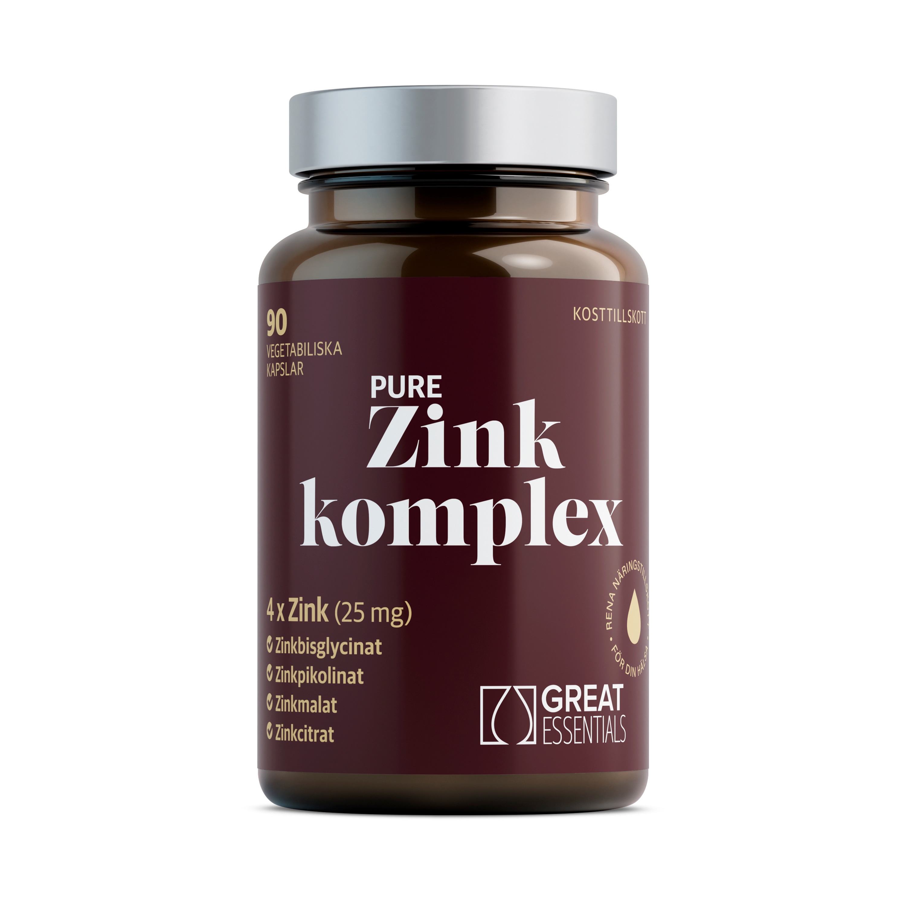 Pure Zinkkomplex 25mg 90k