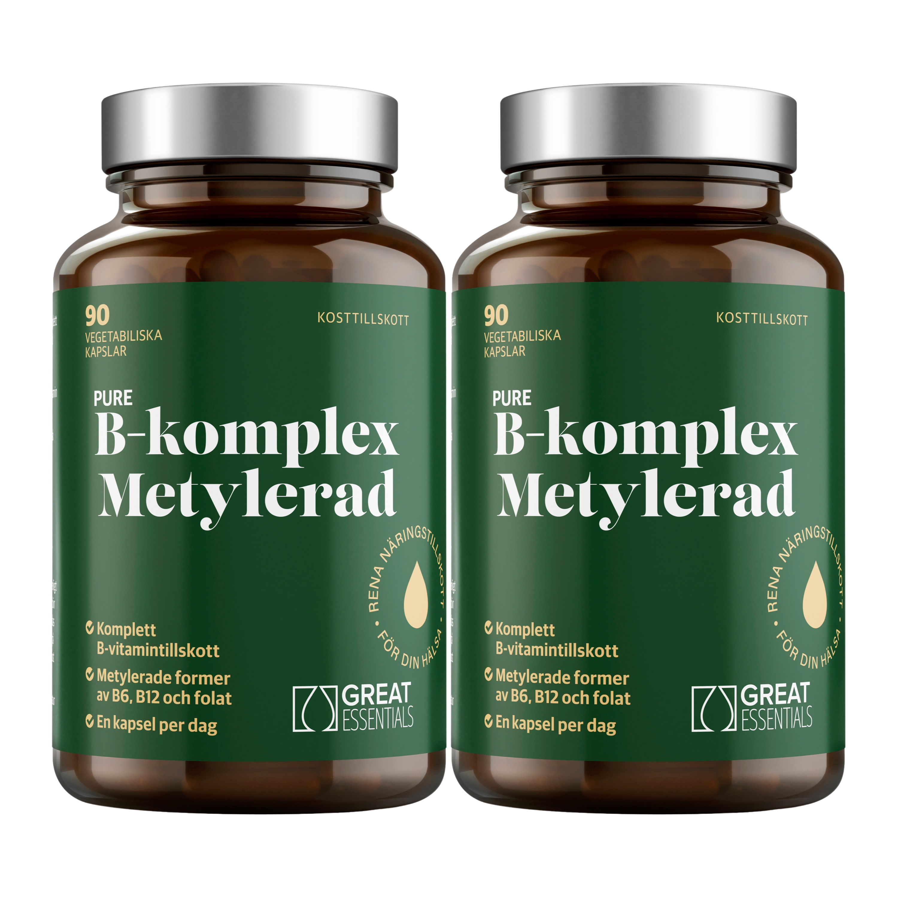 Pure B-komplex Metylerad Ekonomipack 2x90k