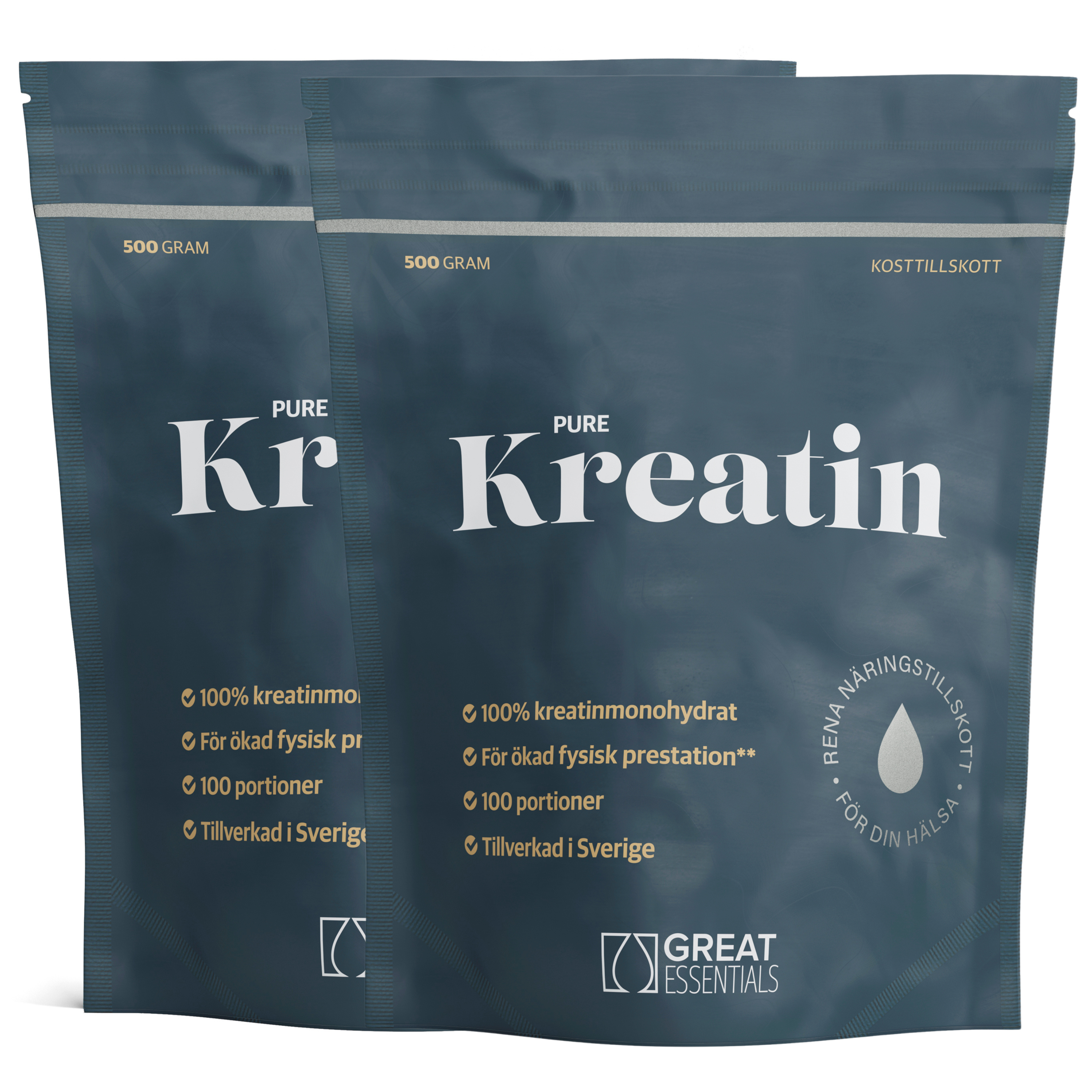 Pure Kreatin Ekonomipack 2x500g