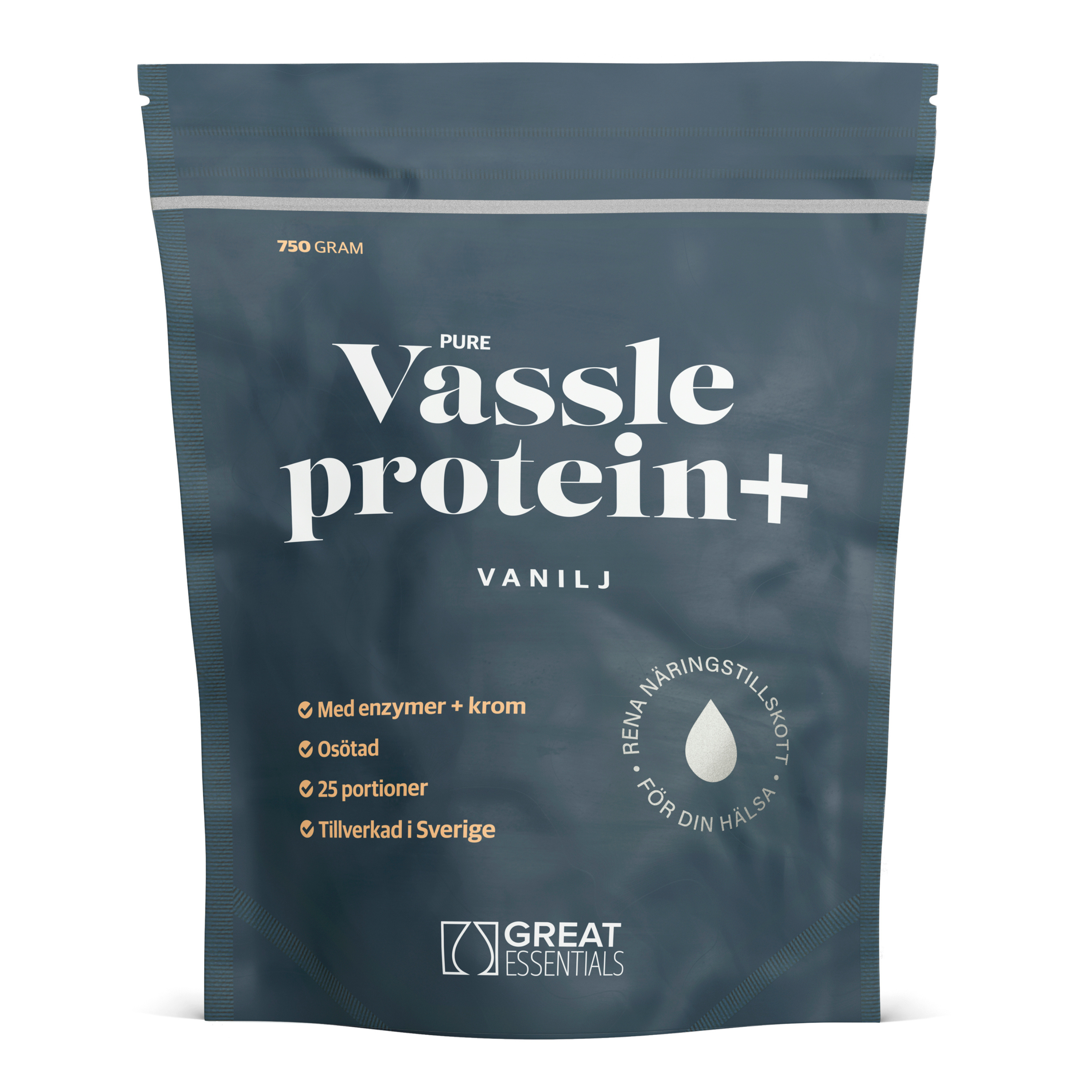 Pure Vassleprotein+ Vanilj 750g