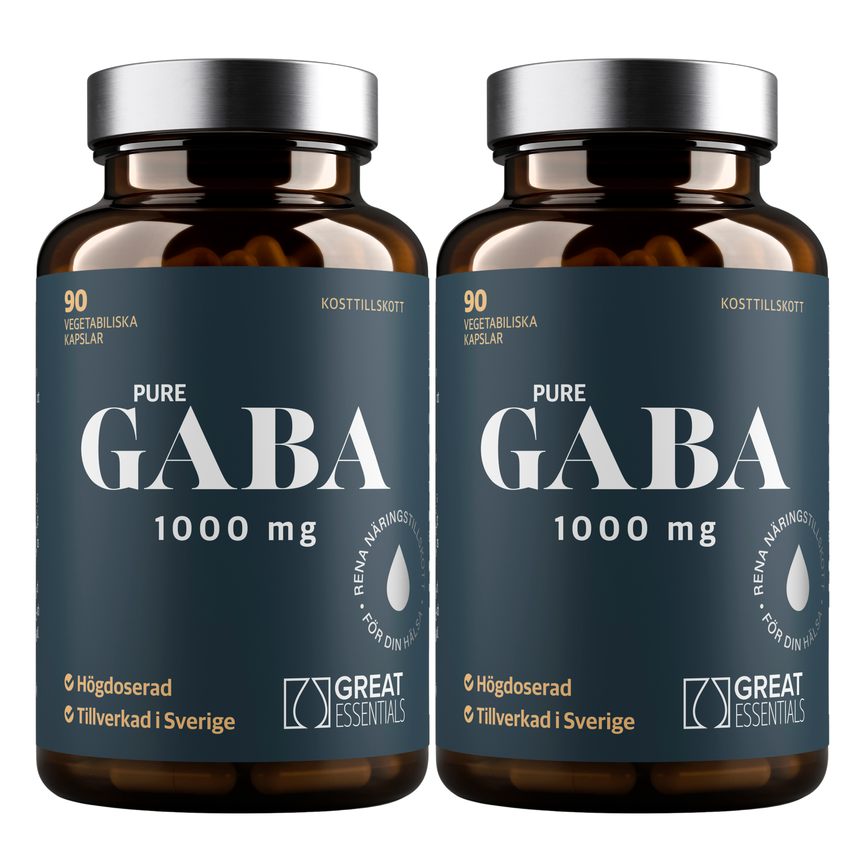 Pure GABA 1000mg Ekonomipack 2x90k