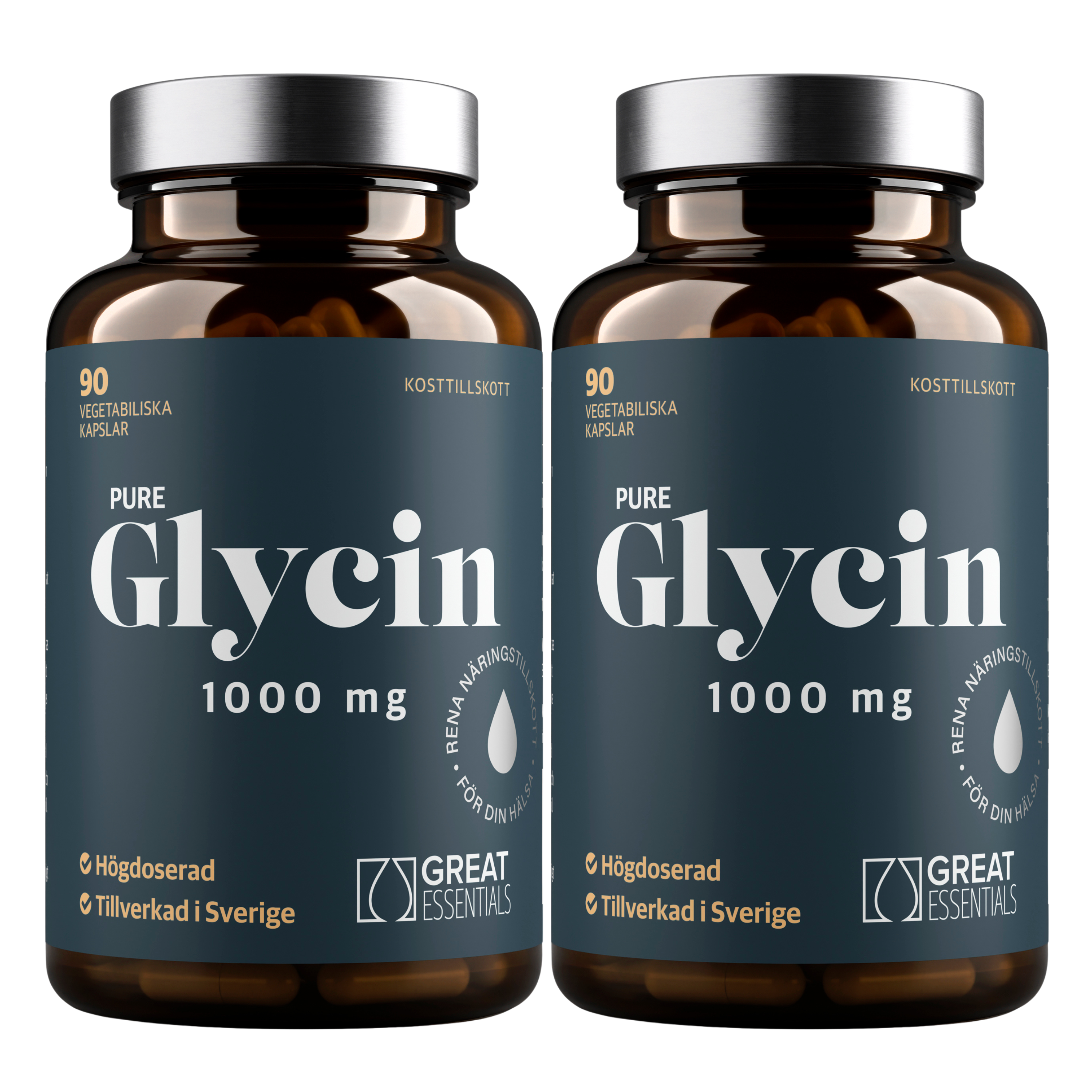 Pure Glycin 1000mg Ekonomipack 2x90k