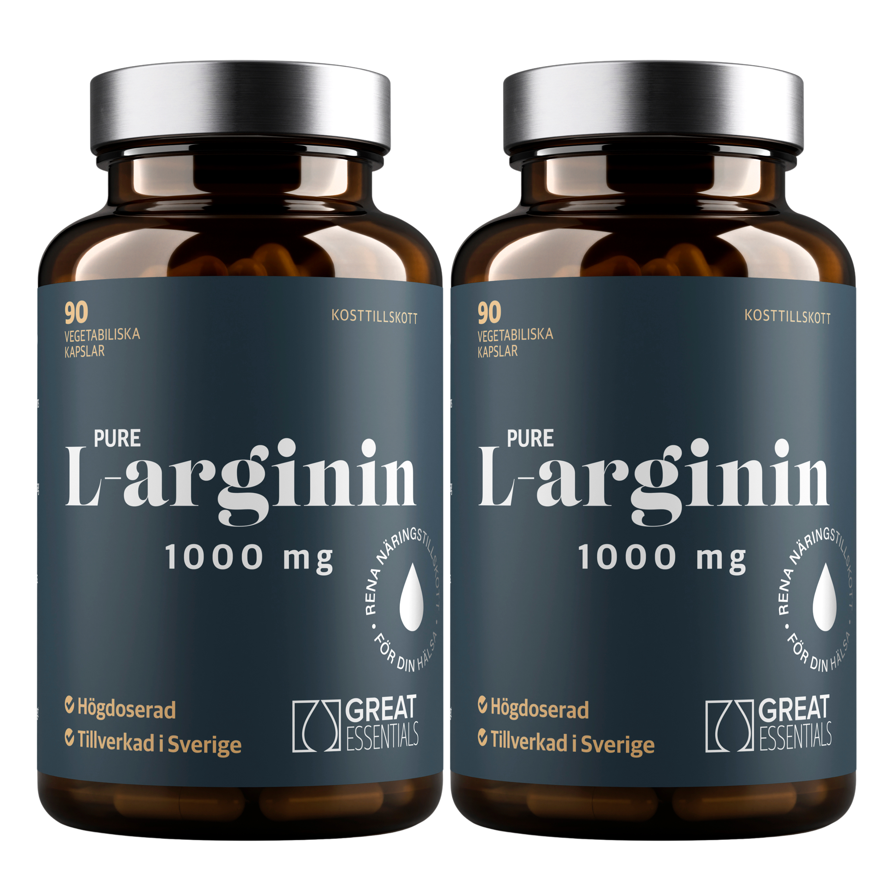 Pure L-arginin 1000mg Ekonomipack 2x90k