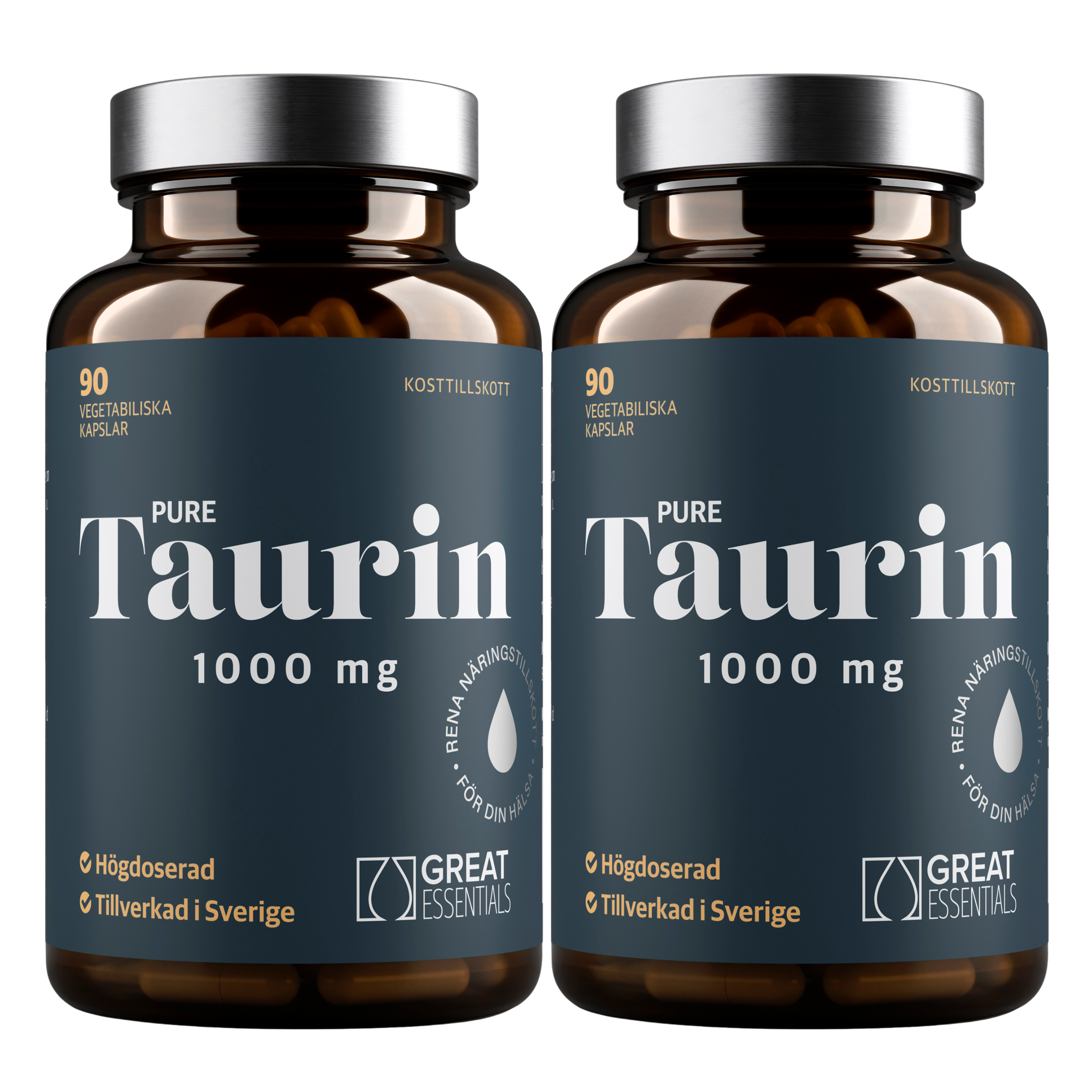 Pure Taurin 1000mg Ekonomipack 2x90k