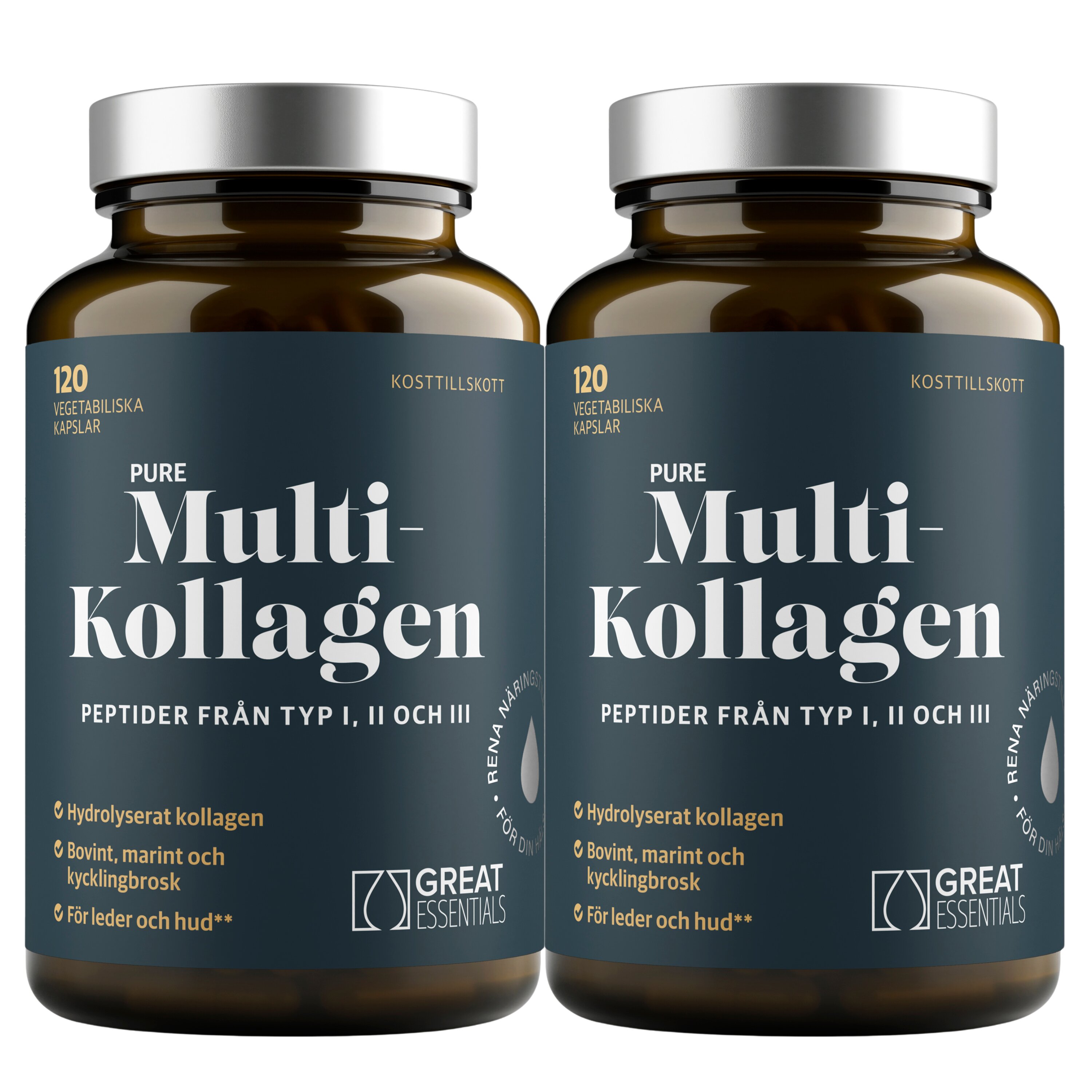 Multi Kollagenpeptider I II III Ekonomipack 2x120k
