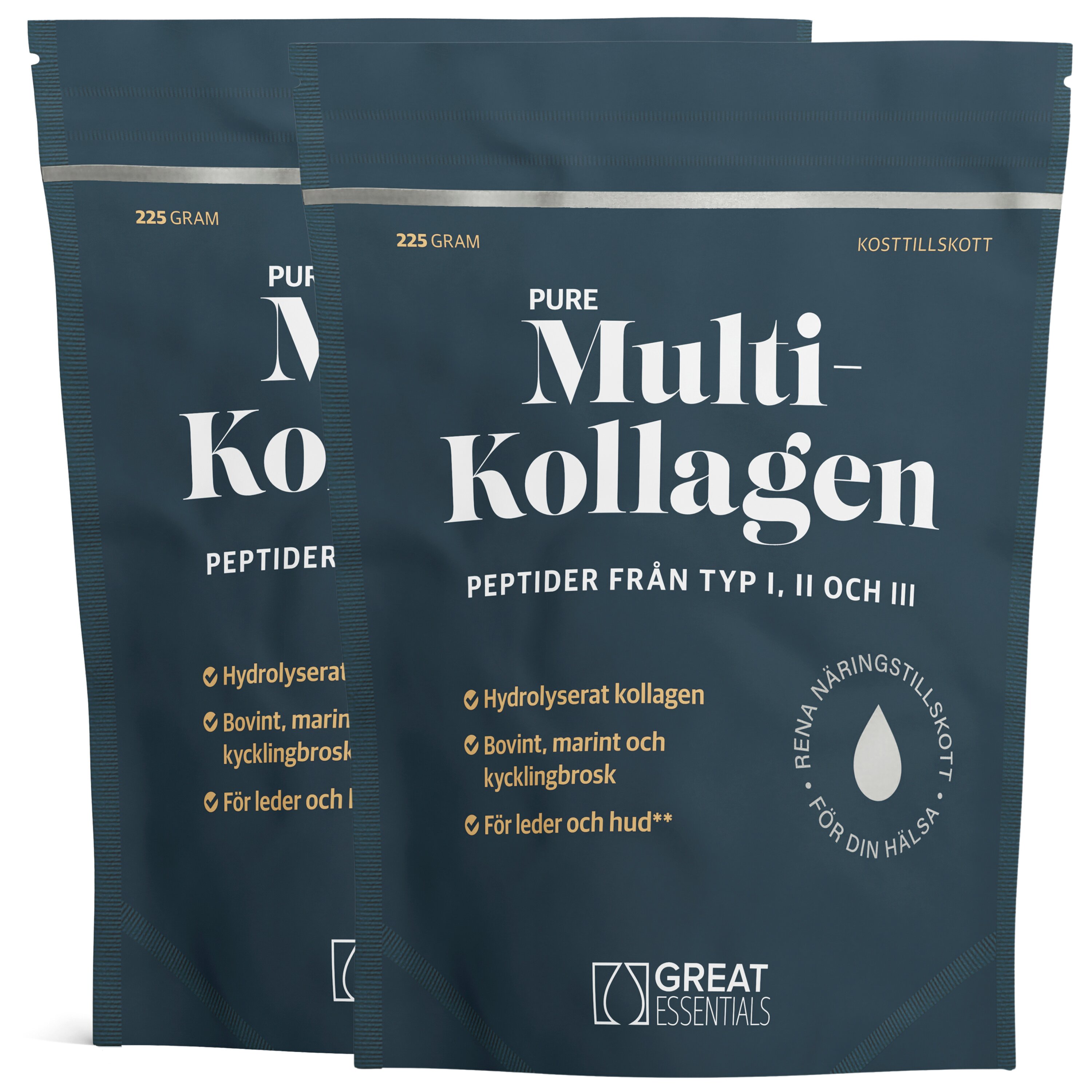 Multi Kollagenpeptider I II III Ekonomipack 2x225g