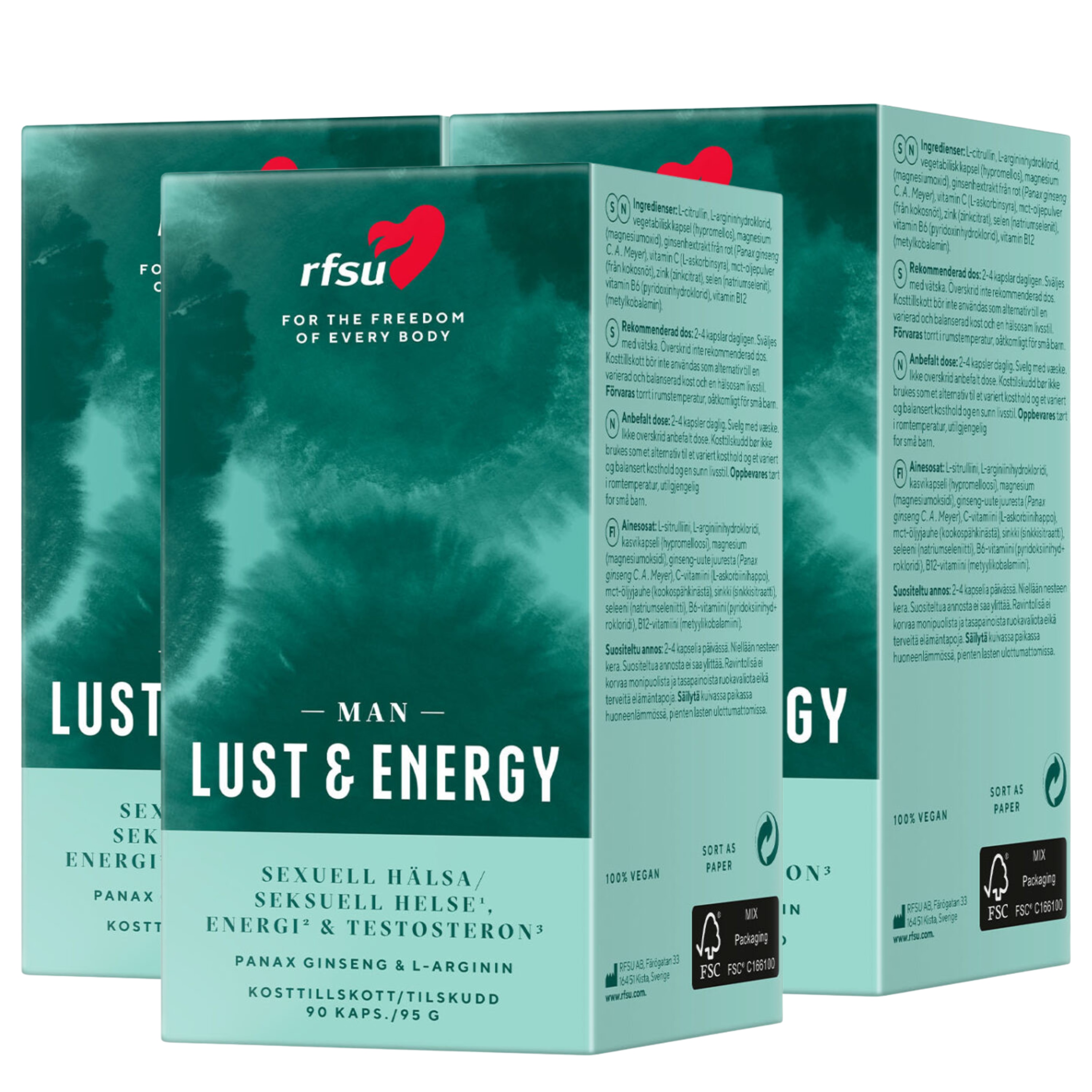 Lust & Energy Man Ekonomipack 3x90st