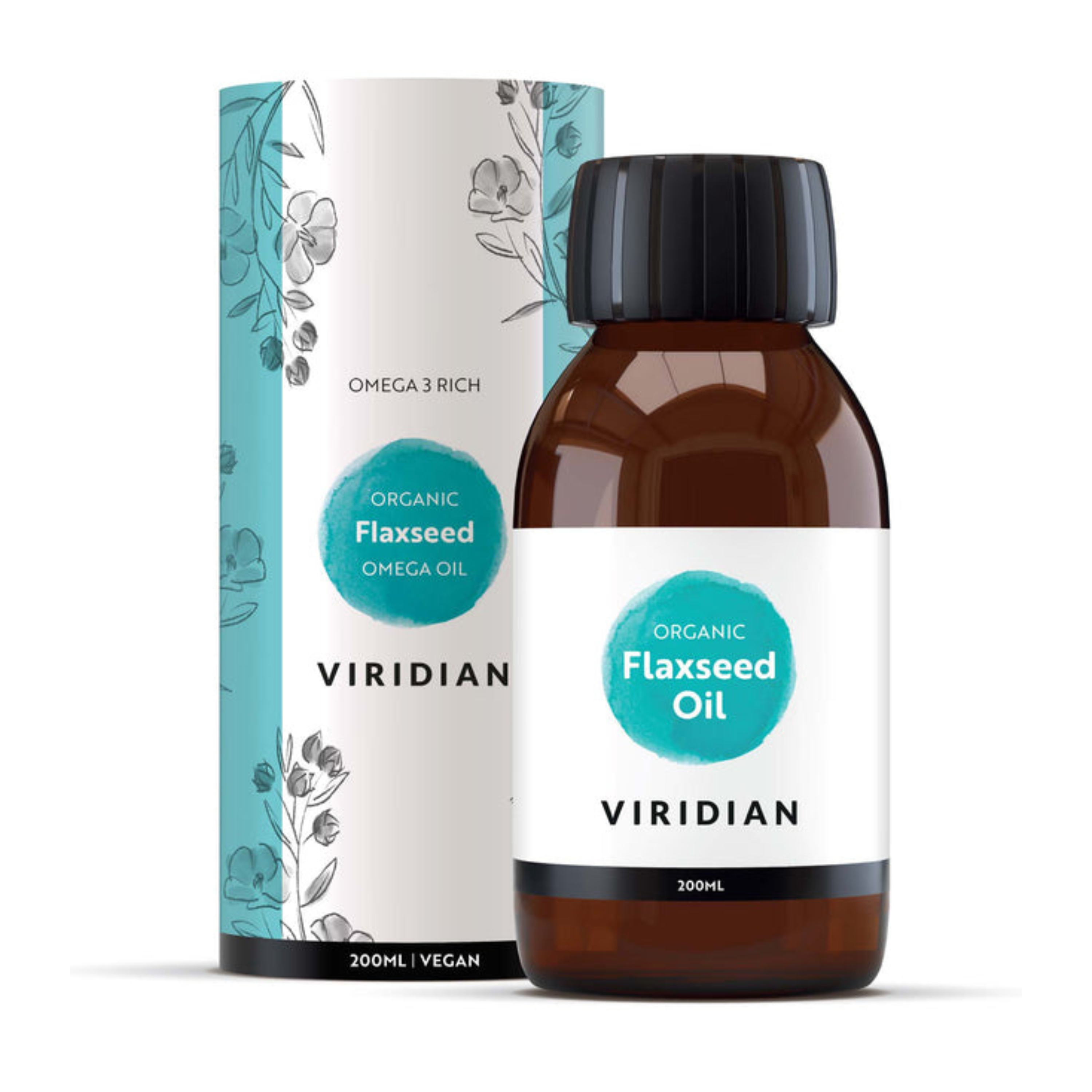 100% Organic Golden Flaxseed Oil 200ml