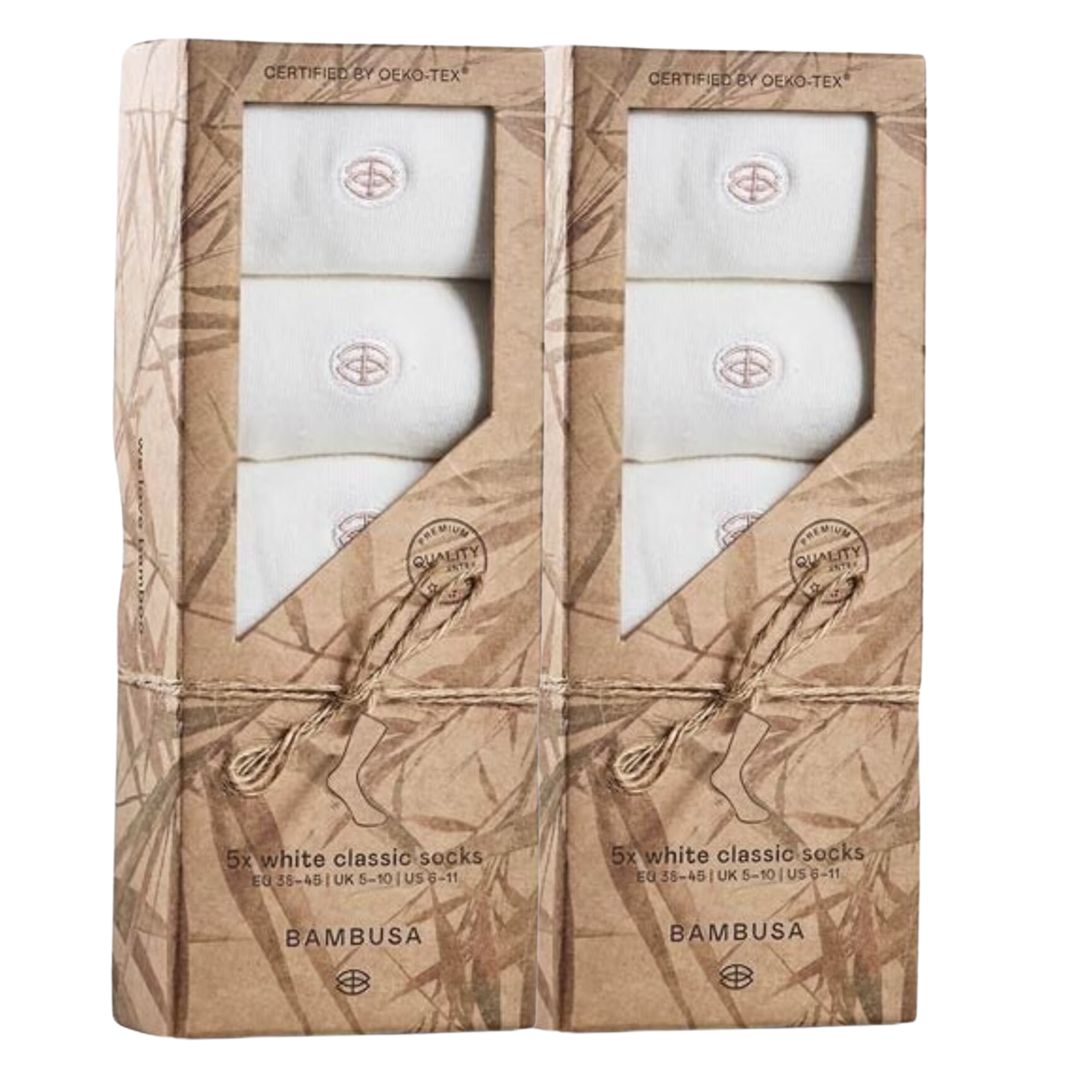 Bambustrumpor Vit Ekonomipack 2x5-pack