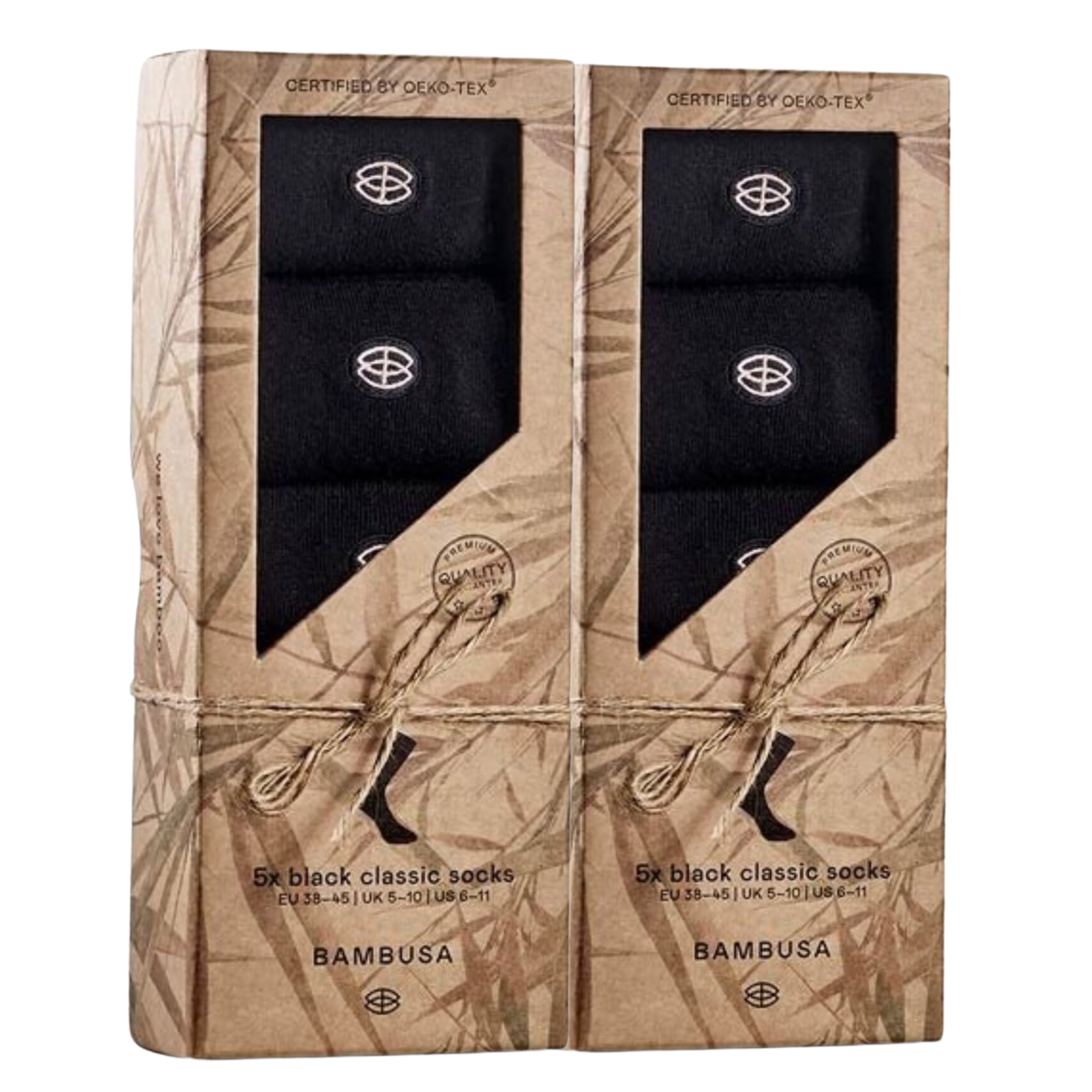 Bambustrumpor Svart Ekonomipack 2x5-pack