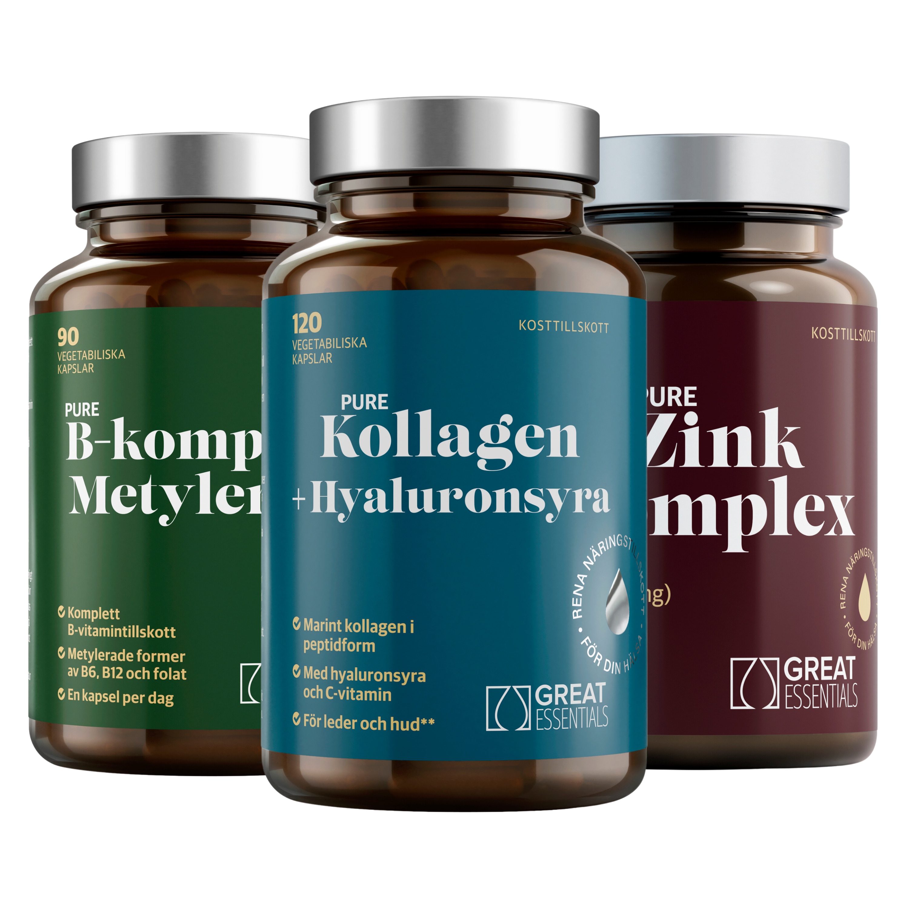 Skin Essentials Kit - B-vitaminer, Zink & Kollagen