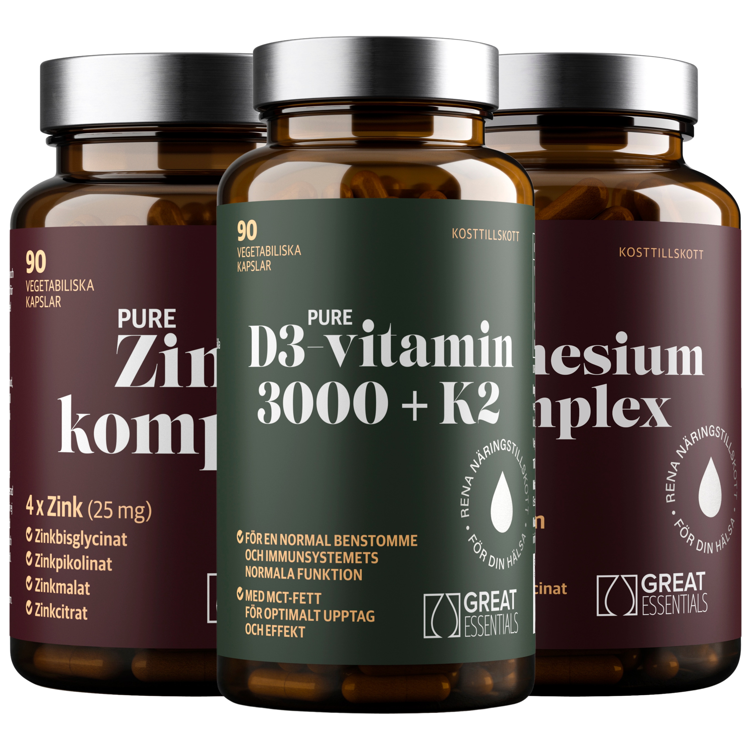 Essentials Kit - D3+K2, Magnesium & Zink