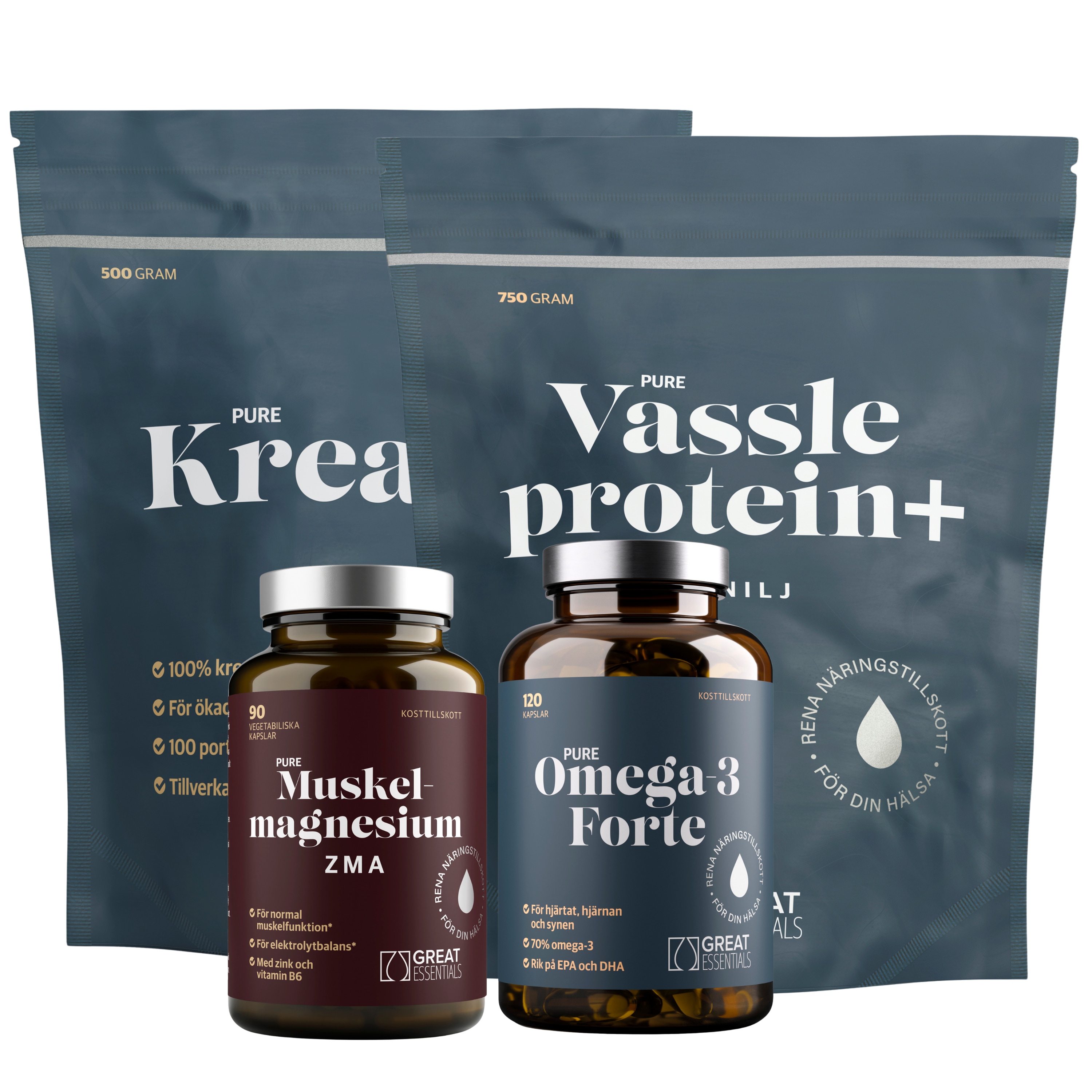 Perform Essentials Kit - Kreatin, Protein, Magnesium & Omega-3